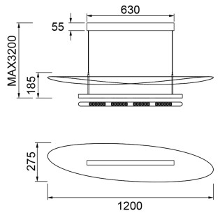 Lámpara colgante LED Abisal (48W)