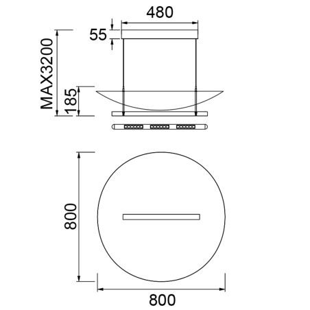 Lámpara colgante LED Abisal II (40W)