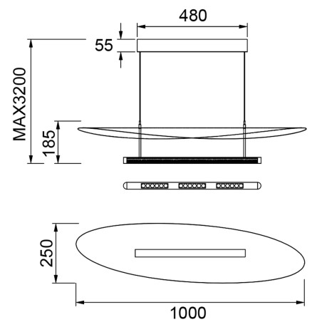Lámpara colgante LED Abisal (40W)
