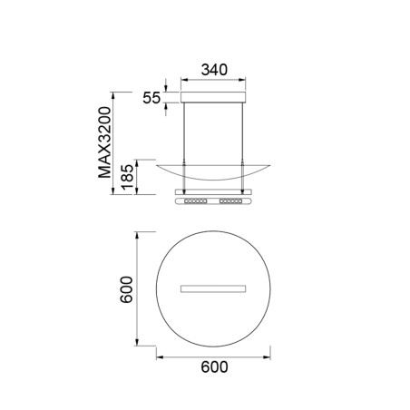Lámpara colgante LED Abisal (28W)