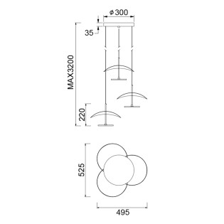 Lámpara colgante LED Abisal (32W)