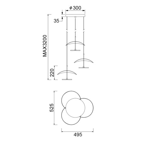 Lámpara colgante LED Abisal (32W)
