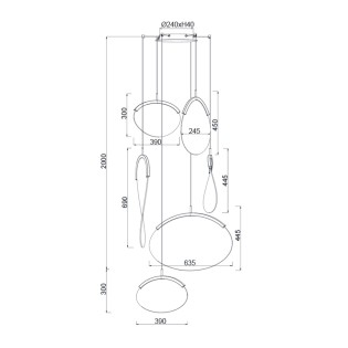 Lámpara colgante LED Oasis (80W)