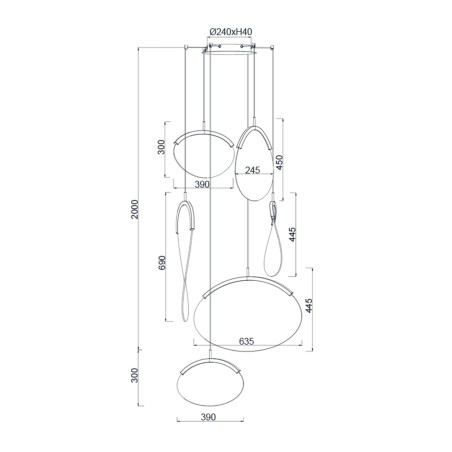 Lámpara colgante LED Oasis (80W)