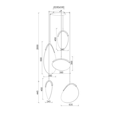 Lámpara colgante LED Oasis (72W)