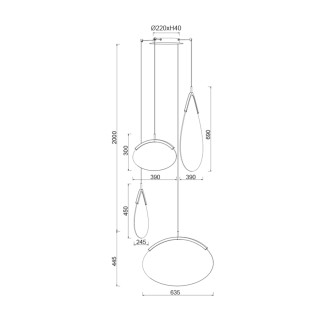 Lámpara colgante LED Oasis (54W)