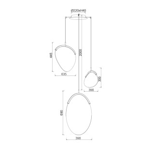 Lámpara colgante LED Oasis (40W)