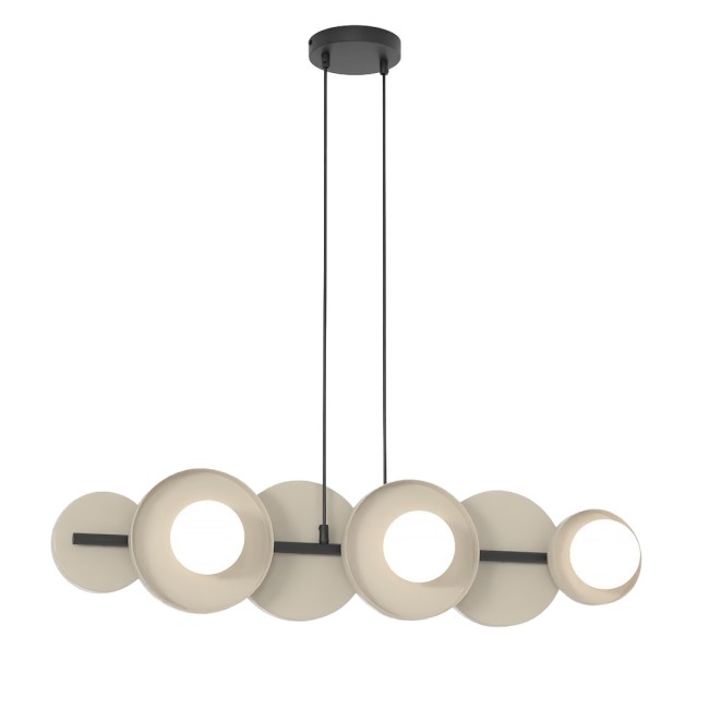 Lámpara colgante Aurevo moka (6 luces)