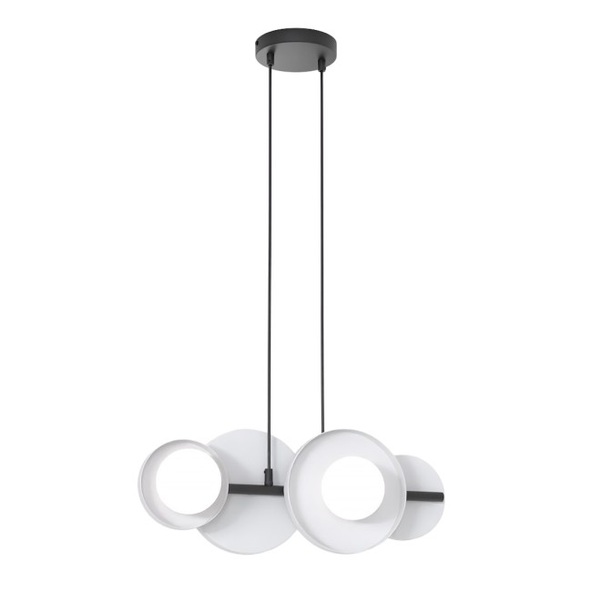 Lámpara colgante Aurevo gris (4 luces)