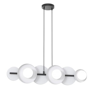 Lámpara colgante Aurevo gris (6 luces)