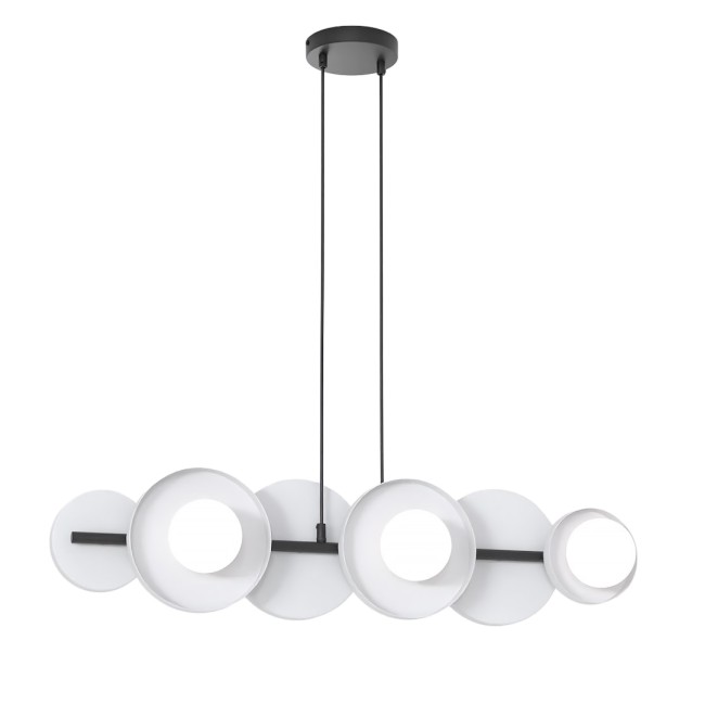 Lámpara colgante Aurevo gris (6 luces)