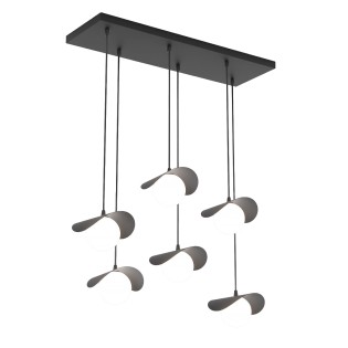 Lámpara colgante Serelia negro (6 luces)