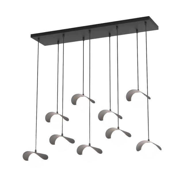 Lámpara colgante Serelia negro (9 luces)