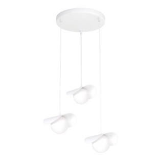 Lámpara colgante Serelia blanco (3 luces)