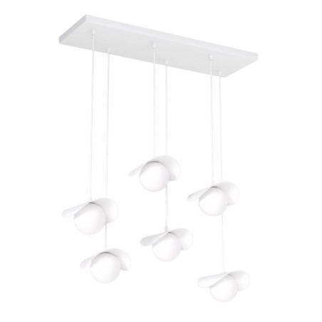 Lámpara colgante Serelia blanco (6 luces)