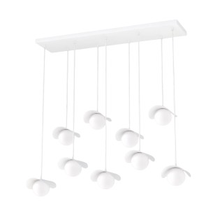 Lámpara colgante Serelia blanco (9 luces)