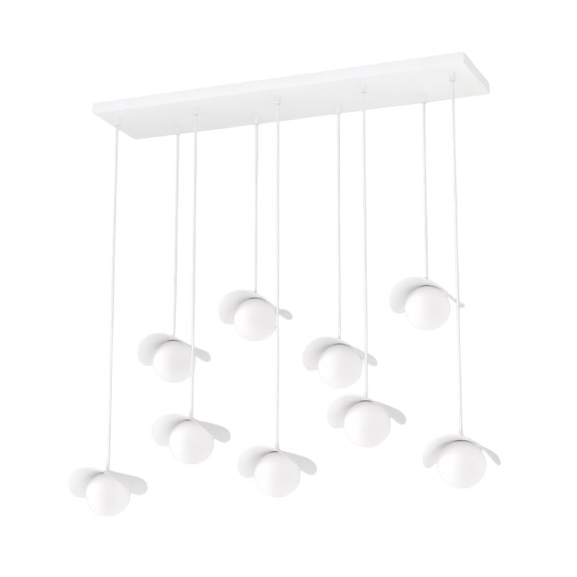 Lámpara colgante Serelia blanco (9 luces)