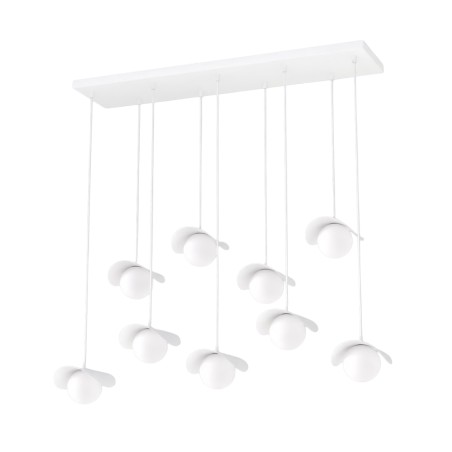Lámpara colgante Serelia blanco (9 luces)