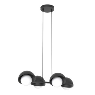Lámpara colgante Nordessa negro (4 luces)