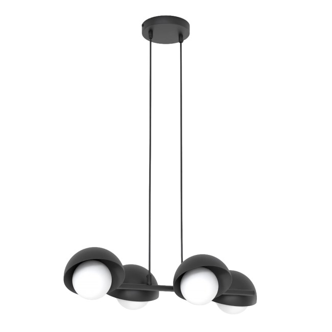Lámpara colgante Nordessa negro (4 luces)