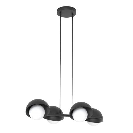 Lámpara colgante Nordessa negro (4 luces)