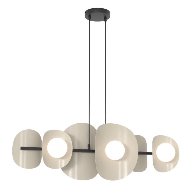 Lámpara colgante Lithora moka (6 luces)