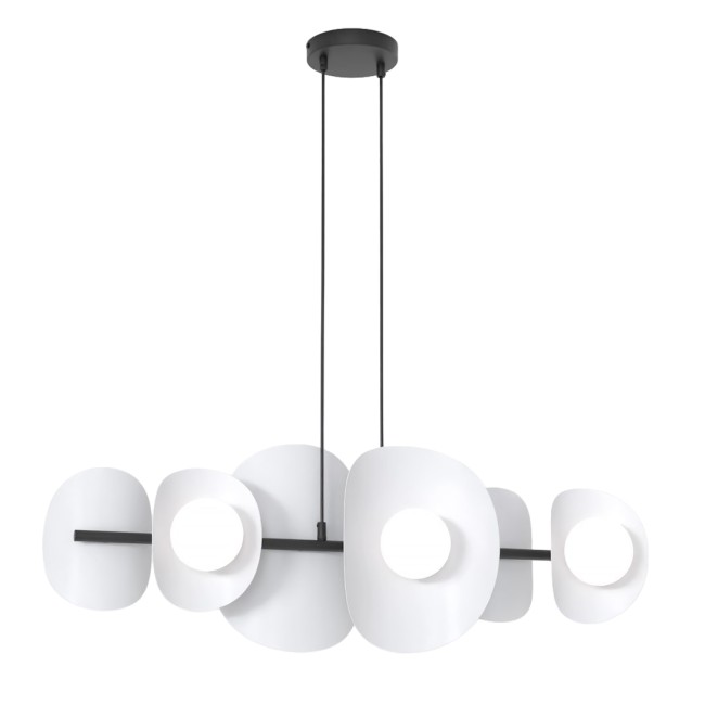 Lámpara colgante Lithora gris (6 luces)