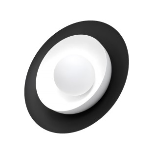 Aplique de pared Kumi negro+blanco