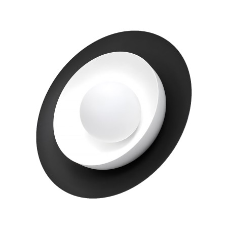 Aplique de pared Kumi negro+blanco
