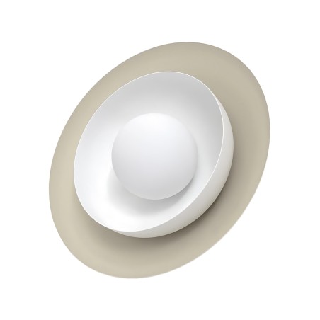 Aplique de pared Kumi moka+blanco