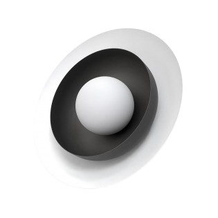 Aplique de pared Kumi blanco+negro