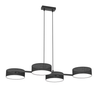 Lámpara colgante Troma negro (4 luces)