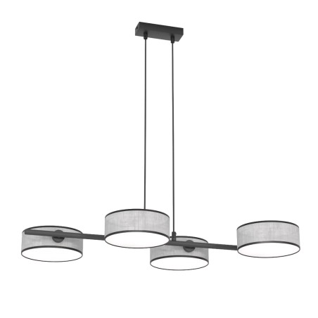 Lámpara colgante Troma gris+negro (4 luces)