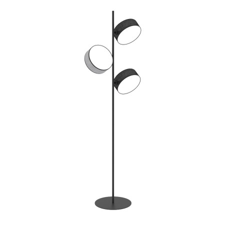 Lámpara de pie Troma negro+gris (3 luces)