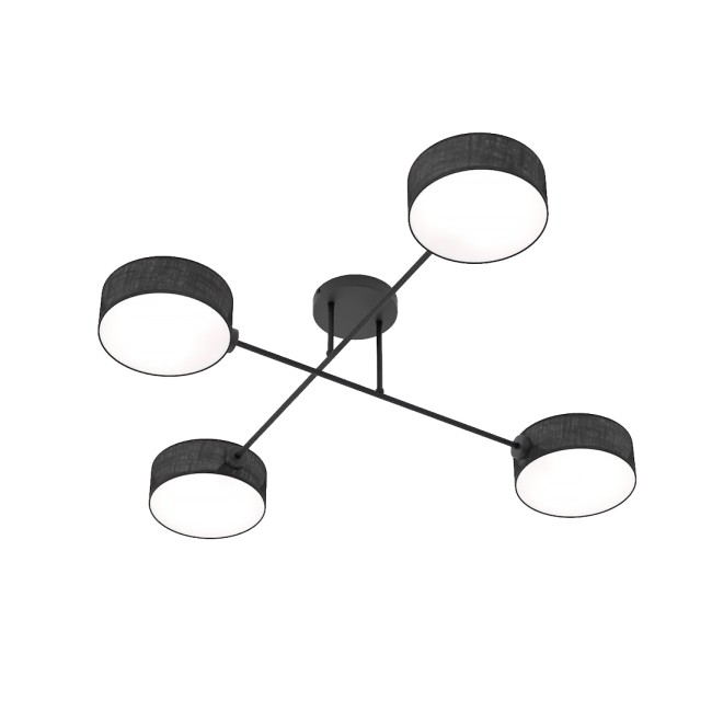 Lámpara de techo Lorix negro (4 luces)