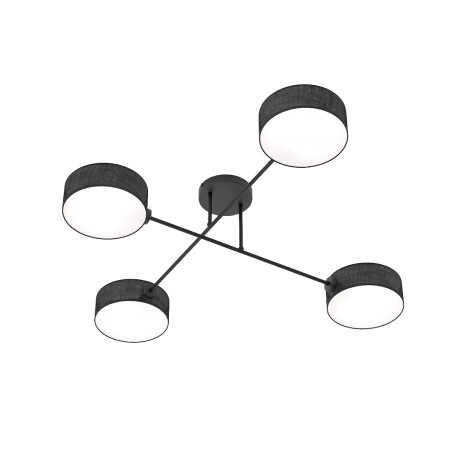 Lámpara de techo Lorix negro (4 luces)