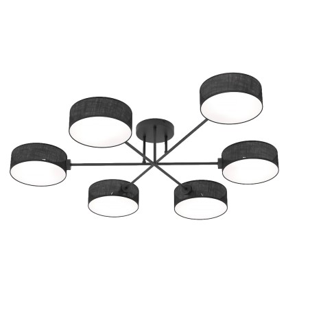 Lámpara de techo Lorix negro (6 luces)