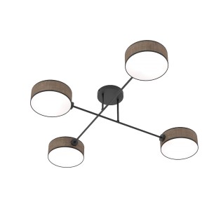 Lámpara de techo Lorix marrón+negro (4 luces)