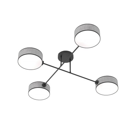 Lámpara de techo Lorix gris+negro (4 luces)