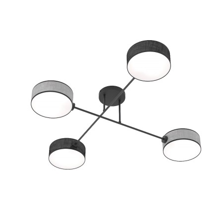 Lámpara de techo Lorix negro+gris (4 luces)