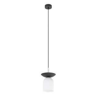 Lámpara colgante Lorenza blanco+negro