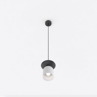 Lámpara colgante Lorenza gris+negro