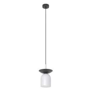 Lámpara colgante Lorenza gris+negro