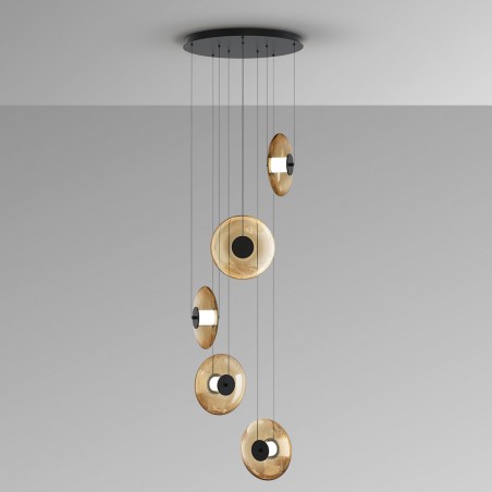 Lámpara colgante LED Diabolo (5x12W)