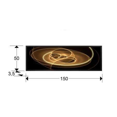 Cuadro con luz LED Trazados (50x150cm.)