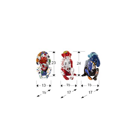 Set 3 figuras decorativas Monos Sabios