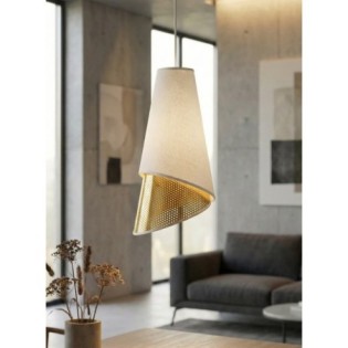 Lámpara colgante Vist Blanco+Oro (3 luces)