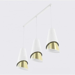 Lámpara colgante Vist Blanco+Oro (3 luces)