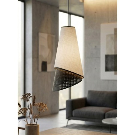 Lámpara colgante Vist Negro+Gris (3 luces)