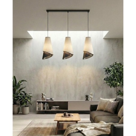 Lámpara colgante Vist Negro+Gris (3 luces)